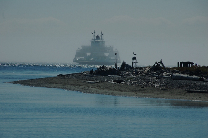 Port Townsend ferry in fog